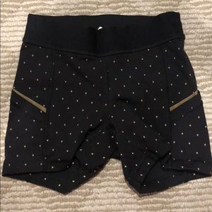 Never worn biker shorts with reflective detail